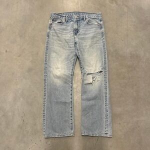 Y2K American Eagle Light Wash Flared Wide Leg Fall Essential Bootcut Jeans